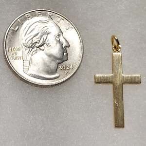 Vintage 1/20 14K GF THEDA Large Cross Pendant (Gold Filled, 5% 14K Gold) STYLE2